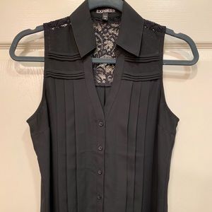 Express black sleeveless blouse